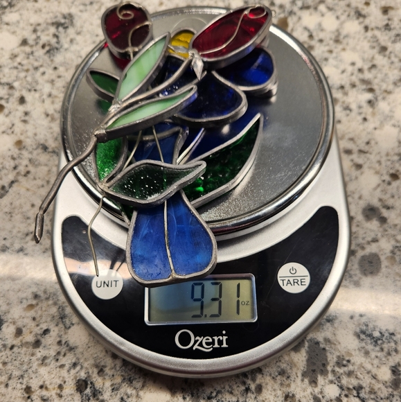 Lot of 4 Vintage Flower Retro Stainglass Sunkatchers Tulips, Pansy, Orchid - Picture 15 of 16